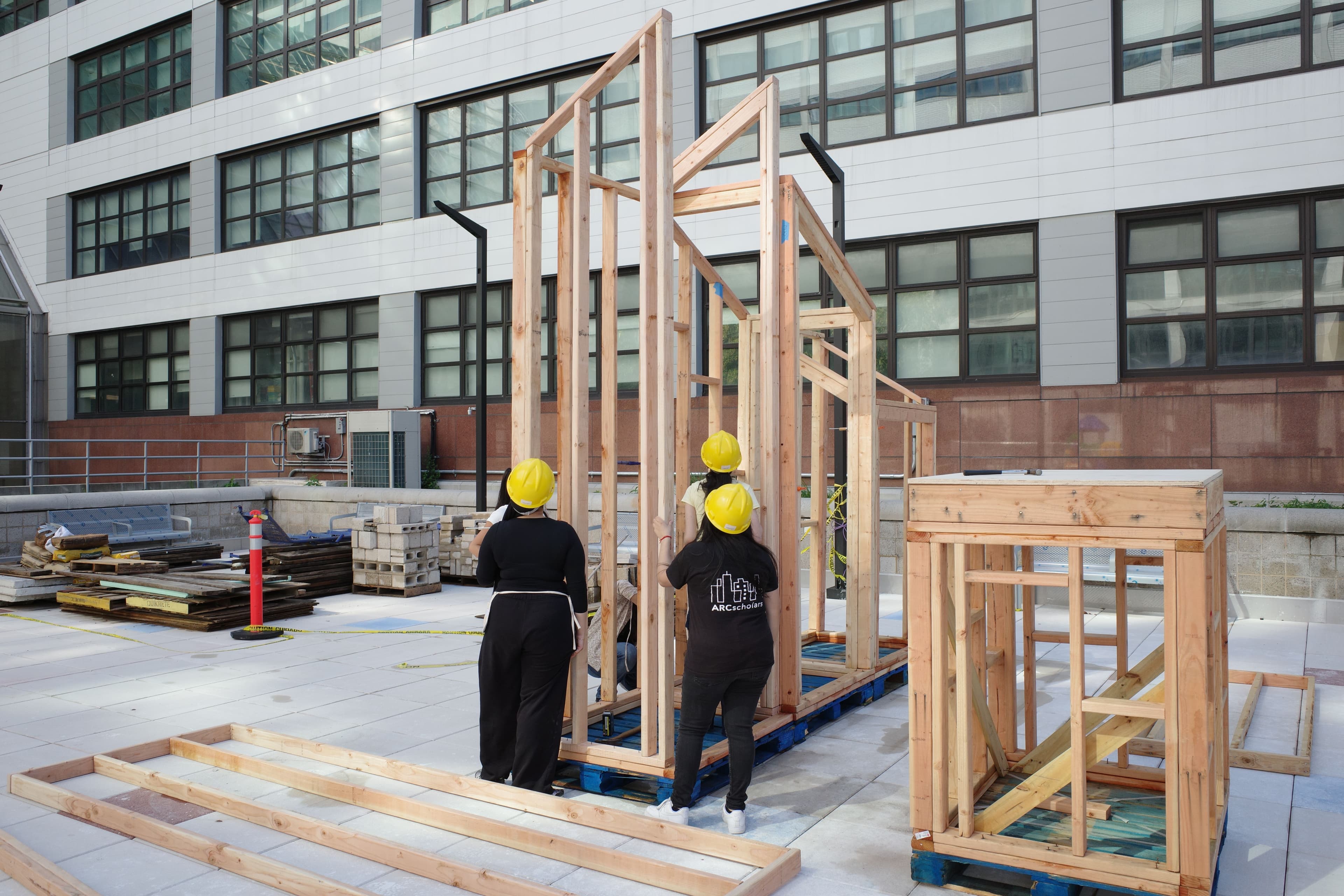 CityTech students constructing design/build installation